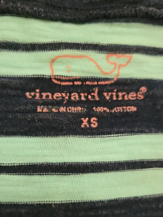 Vineyard Vines Mint and Black Striped Scoop Neck Midi Dress - Picture 2 of 2